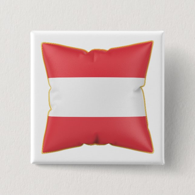 Pillow with the flag of Austria Button (Front)