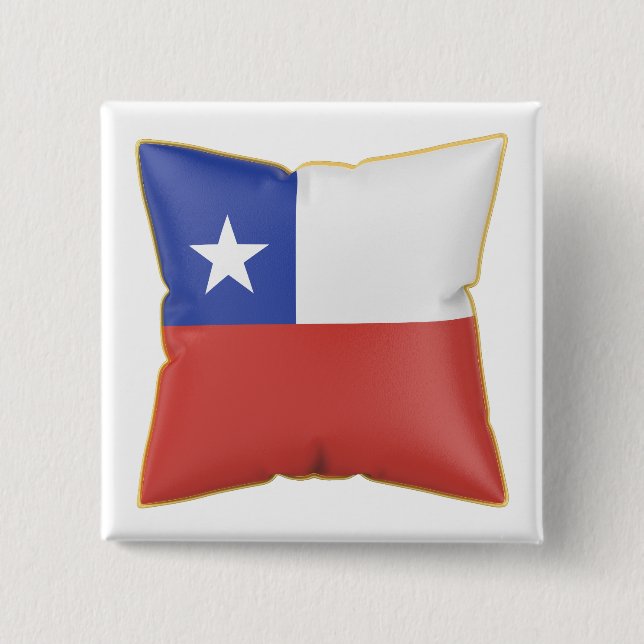 Pillow with the flag of Chile Button (Front)