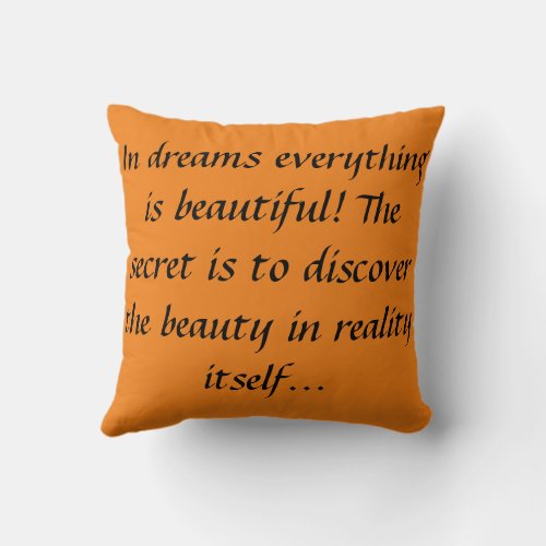 Pillow with thoughts