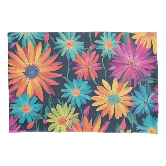 Pillowcase Colorful Wildflower  (Front)