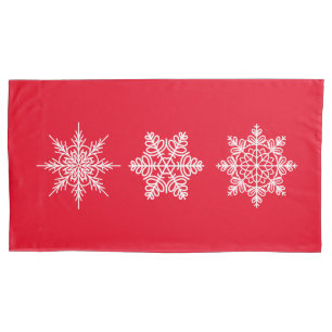 Pillowcase King Christmas Snowflakes