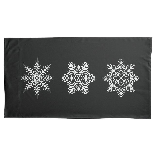 Pillowcase King Christmas Snowflakes (Front)