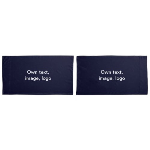 Pillowcase King Size Pair uni Dark Blue