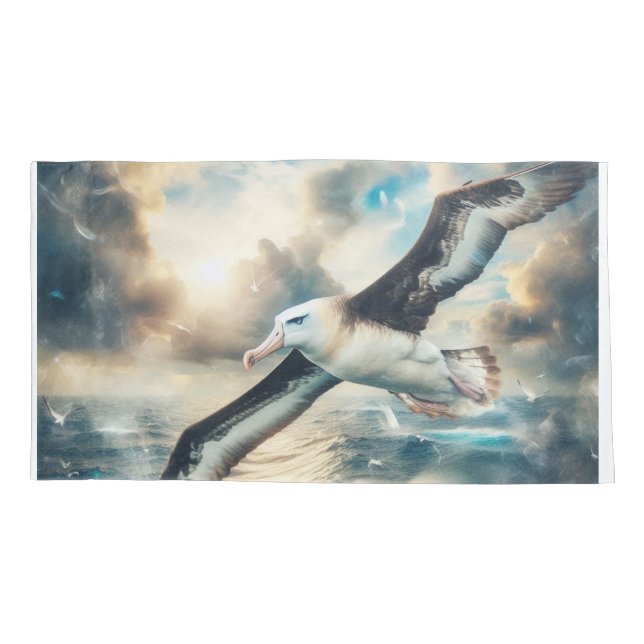  Pillowcase Single King Size Bird Albatross Print (Back)