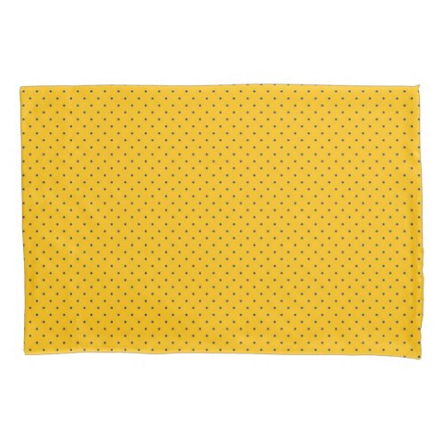 Pillowcase Standard size Single Yellow_ Blue dots 