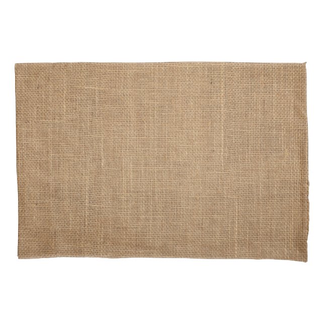 Pillowcase, Standard, with natural rustic canvas Pillow Case (Front)