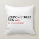 LONDON STREET SIGN  Pillows
