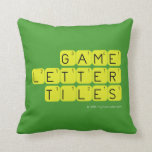 Game Letter Tiles  Pillows