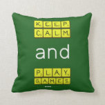 KEEP
 CALM
 and
 PLAY
 GAMES  Pillows