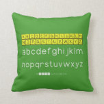ABCDEFGHIJKLM
 NOPQSTUVWXYZ
 abcdefghijklm
 nopqrstuvwxyz  Pillows
