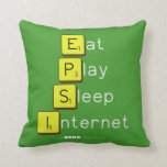 Eat
 Play
 Sleep
 Internet  Pillows