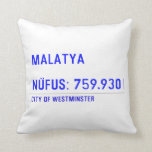 MALATYA  NÜFUS: 759.930  Pillows