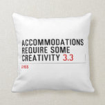 Accommodations require some creativity  Pillows