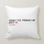 Possibly yes, probably not  Street  Pillows
