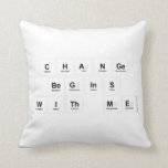 Change 
 Begins 
 With Me  Pillows