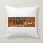 Geniet elke dag van een ander         dagmenu  Pillows