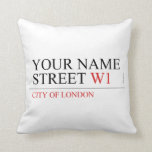 Your Name Street  Pillows