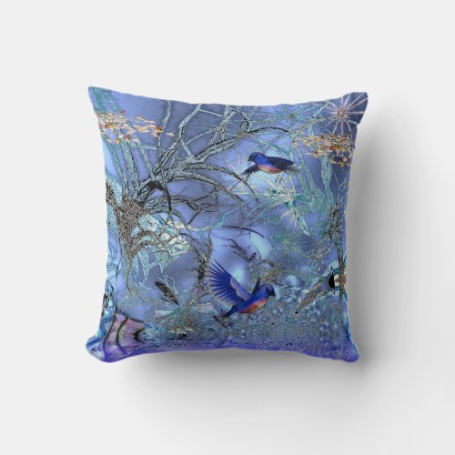 Pillows Blue Birds Enchanted