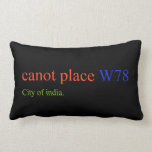canot place  Pillows (Lumbar)