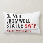 oliver cromwell statue  Pillows (Lumbar)