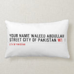 Your Name waleed abdullah Street city of pakistan  Pillows (Lumbar)