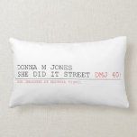 DoNNA M JONES  She DiD It Street  Pillows (Lumbar)
