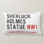 sherlock holmes statue  Pillows (Lumbar)