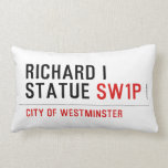 richard i statue  Pillows (Lumbar)