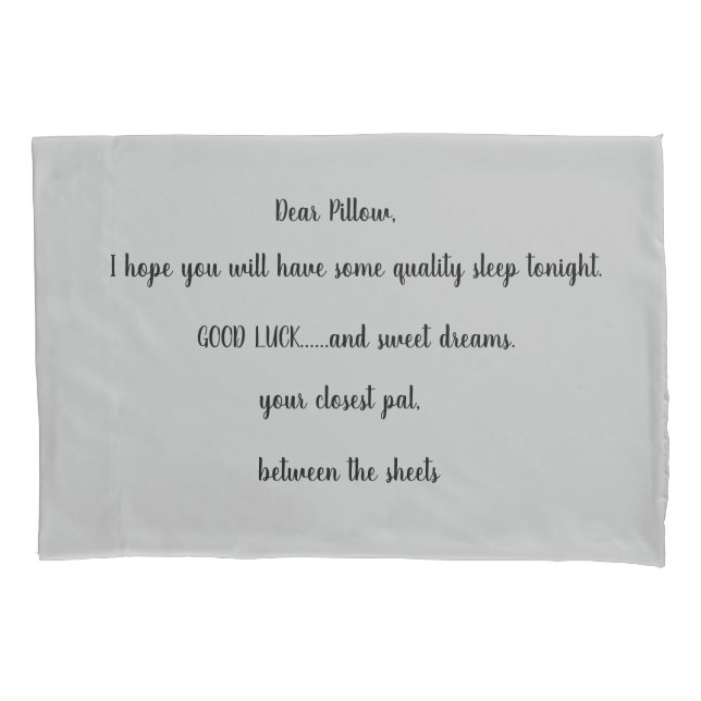 Pillowtalk Single Pillowcase, Standard Size Pillow Case (Front)