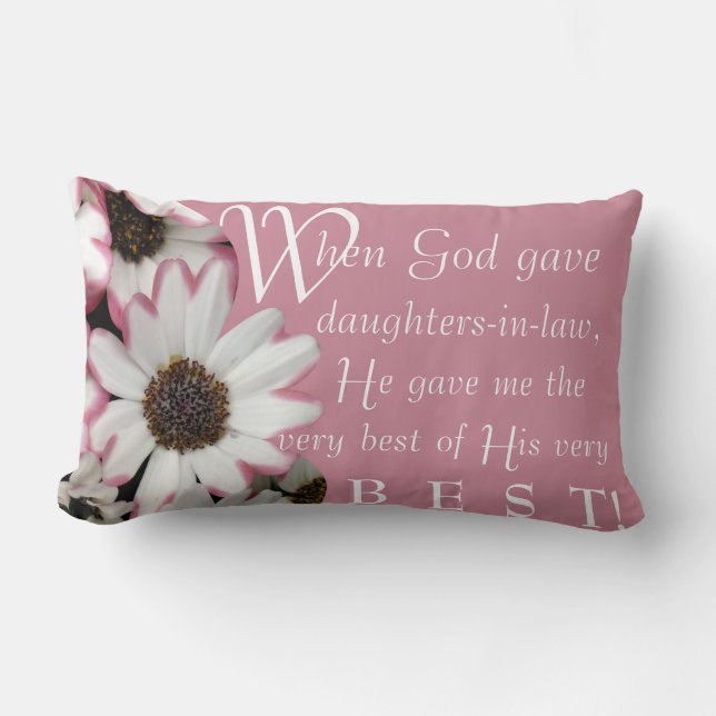 pillowWhen God Gave Daughters-in-law© Lumbar Pillow (Front)