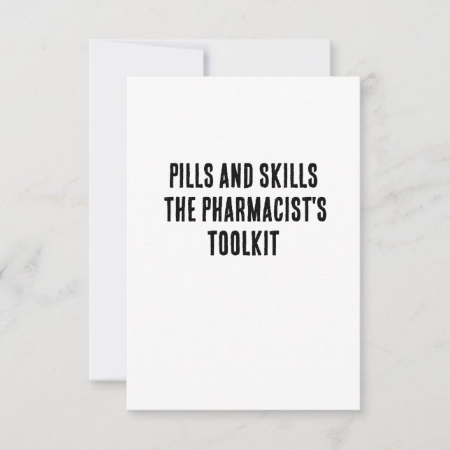 Pills and skills – the pharmacist's toolkit thank you card (Front)