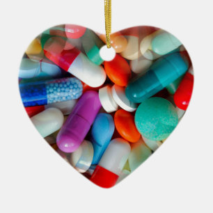 pills drugs ceramic ornament