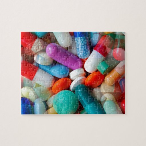 pills drugs jigsaw puzzle Zazzle
