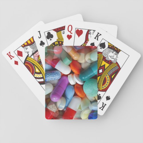 pills drugs playing cards