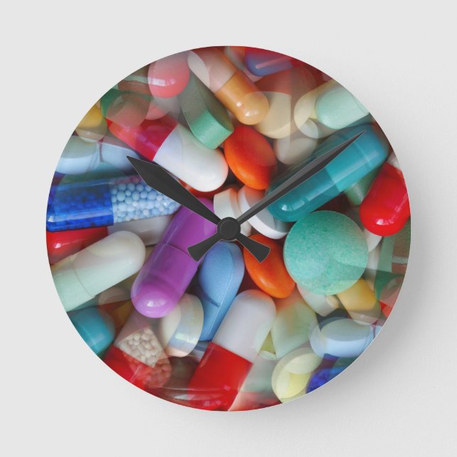 pills drugs round clock (Front)