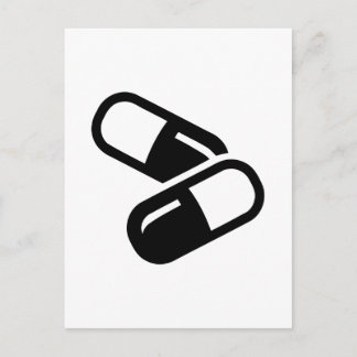 Pills medicine postcard