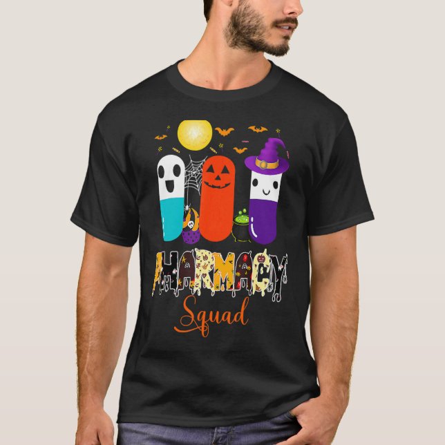 Pills Pharmacy Pharmacist Squad Halloween Costume T-Shirt (Front)