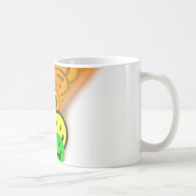 pills spilling out of bottle coffee mug (Right)