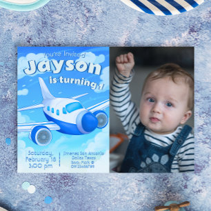 Pilot - Airplane Boy Birthday Invitation