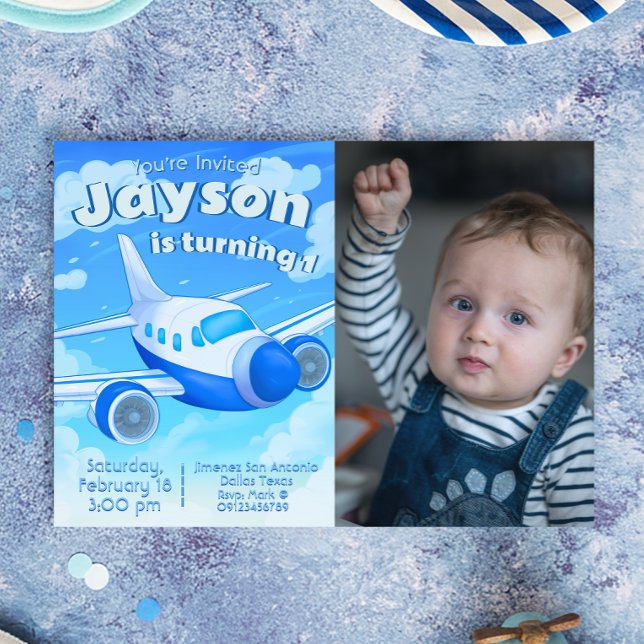 Pilot - Airplane Boy Birthday Invitation (Creator Uploaded)