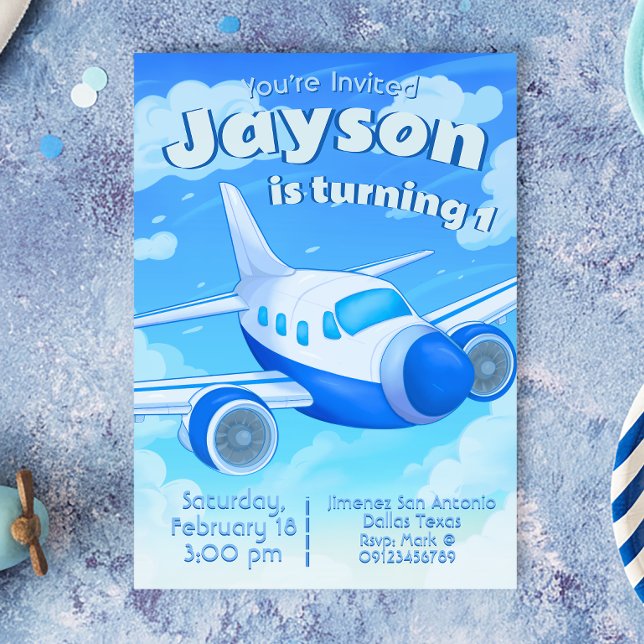 Pilot - Airplane Boy Birthday Invitation (Creator Uploaded)