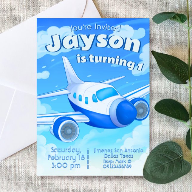 Pilot - Airplane Boy Birthday Invitation (Creator Uploaded)
