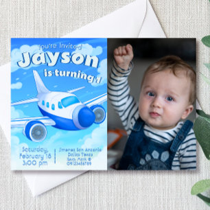 Pilot - Airplane Boy Birthday Invitation