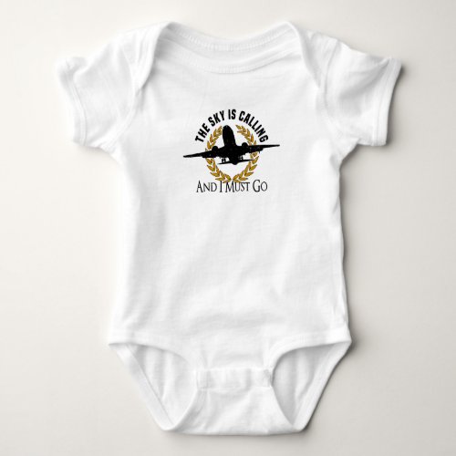 Pilot Airplane Engine Flyer Saying Hobbypilot Baby Bodysuit