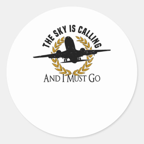 Pilot Airplane Engine Flyer Saying Hobbypilot Classic Round Sticker