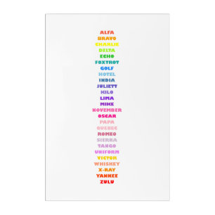 Pilot Alphabet for Kids Words Acrylic Print