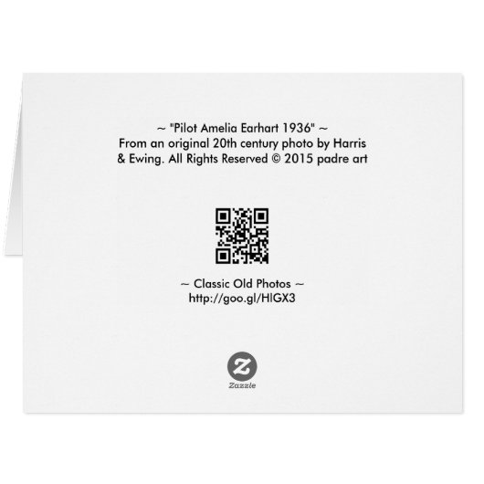 Pilot Amelia Earhart 1936 (Back Horizontal)