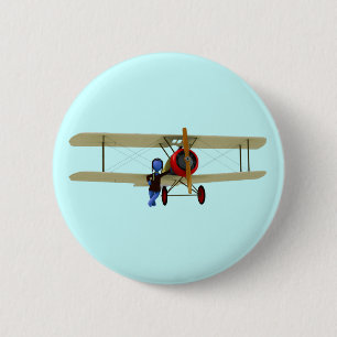 Pilot and Biplane Button
