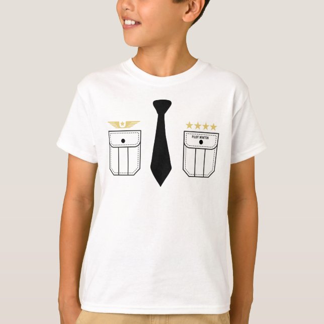 Pilot aviation airplane white T-Shirt (Front)