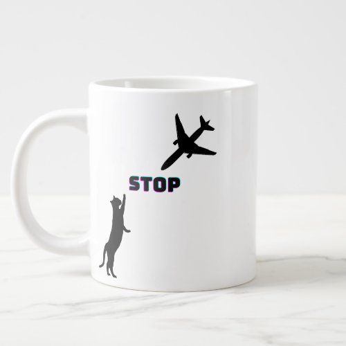  Pilot Aviation Dads Landing Funny Cat Stop  Giant Coffee Mug